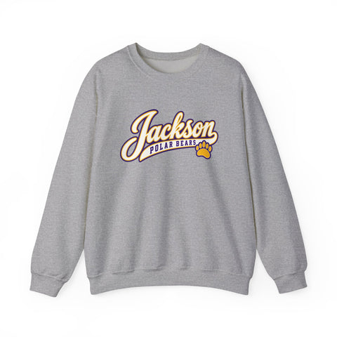 Jackson Polar Bears Classic Script Paw Crewneck