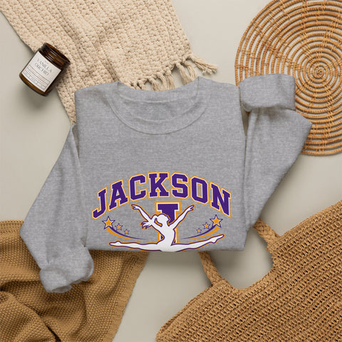 Jackson Polar Bears Gymnastics Varsity J Crewneck Sweatshirt