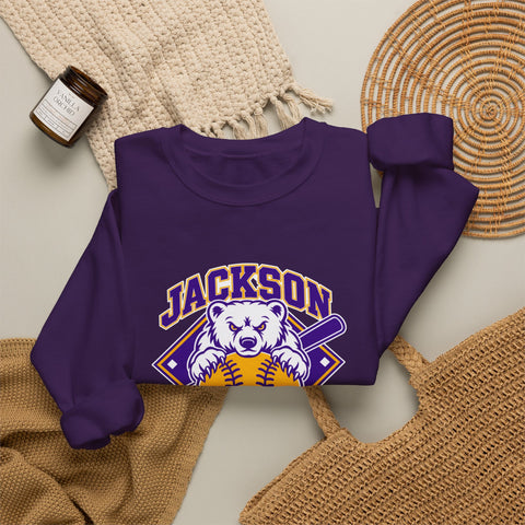 Jackson Polar Bears Softball Mascot Crewneck Sweatshirt