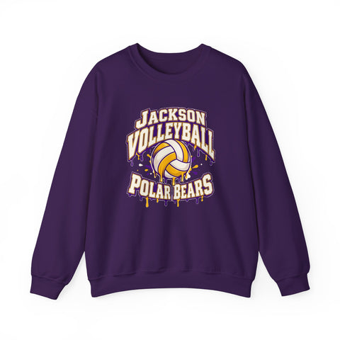 Jackson Polar Bears Volleyball Drip Crewneck