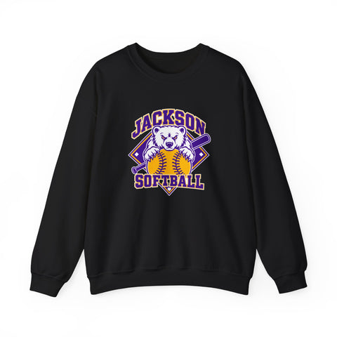 Jackson Polar Bears Softball Mascot Crewneck Sweatshirt