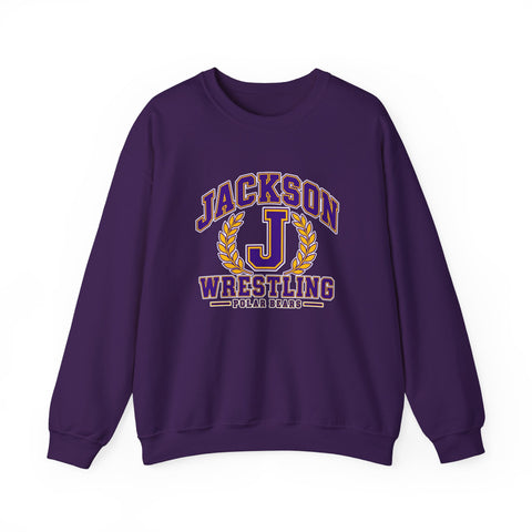 Jackson Polar Bears Wrestling Varsity J Crewneck Sweatshirt