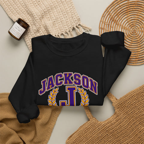 Jackson Polar Bears Wrestling Varsity J Crewneck Sweatshirt