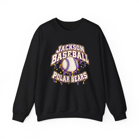 Jackson Polar Bears Baseball Drip Crewneck