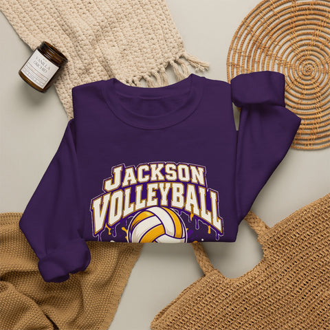 Jackson Polar Bears Volleyball Drip Crewneck
