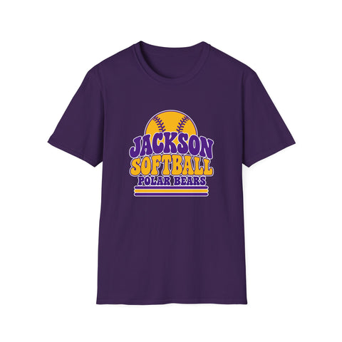 Jackson Polar Bears Softball Retro Type T-Shirt