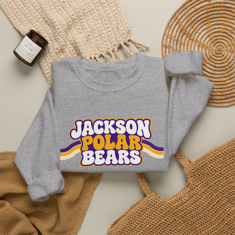 Jackson Polar Bears Retro Stripe Crewneck