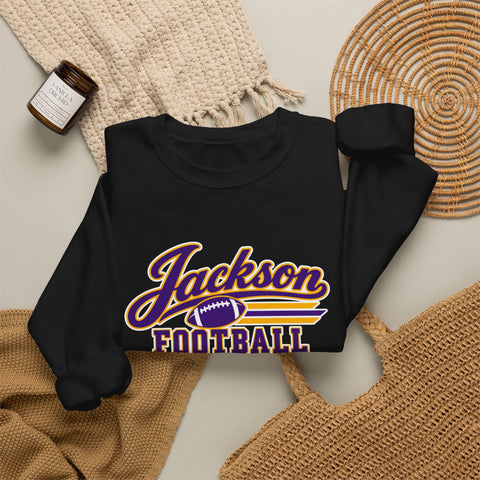 Jackson Polar Bears Football Retro Script Crewneck Sweatshirt
