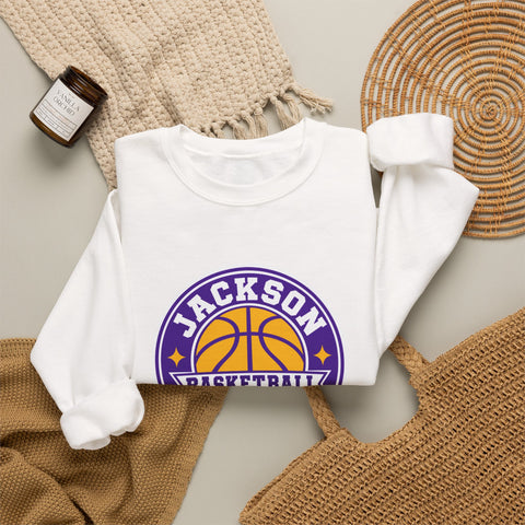 Jackson Polar Bears Basketball Retro Badge Crewneck Sweatshirt