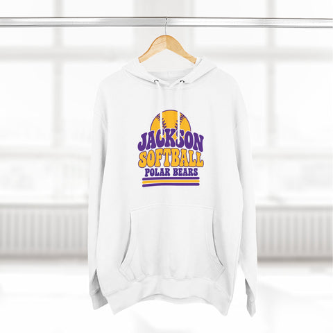 Jackson Polar Bears Softball Retro Type Hoodie
