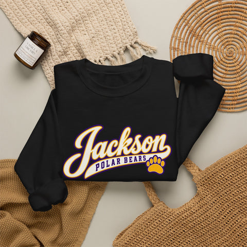 Jackson Polar Bears Classic Script Paw Crewneck