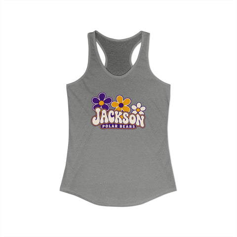 Jackson Polar Bears Women’s Retro Daisies Racerback Tank