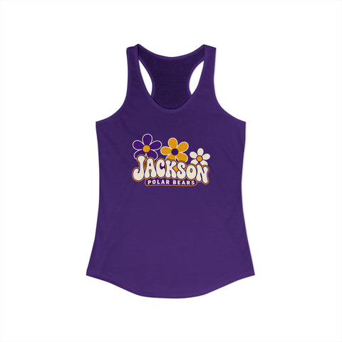 Jackson Polar Bears Women’s Retro Daisies Racerback Tank