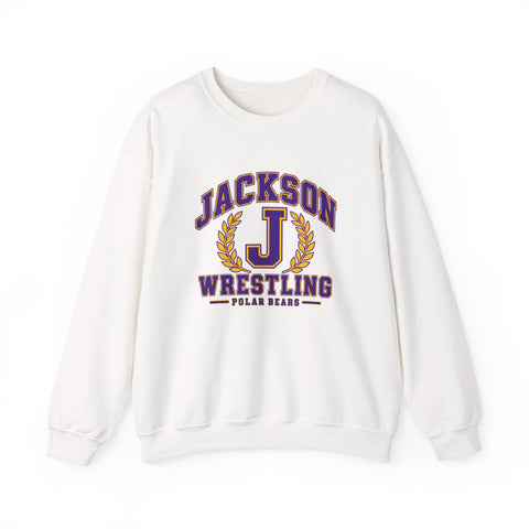 Jackson Polar Bears Wrestling Varsity J Crewneck Sweatshirt