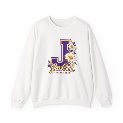 Jackson Polar Bears Daisy Monogram J Crewneck