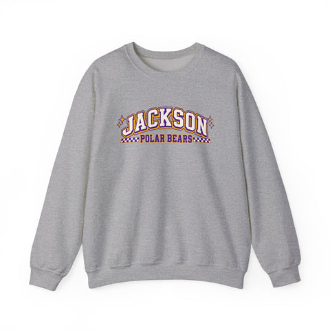 Jackson Polar Bears Checkerboard Spirit Crewneck