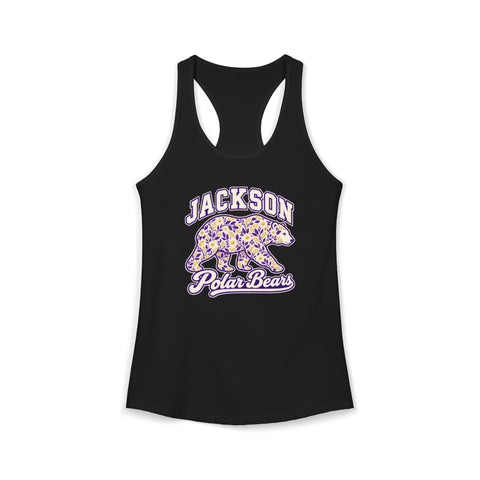 Jackson Polar Bears Women’s Floral Bear Racerback Tank