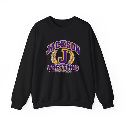 Jackson Polar Bears Wrestling Varsity J Crewneck Sweatshirt
