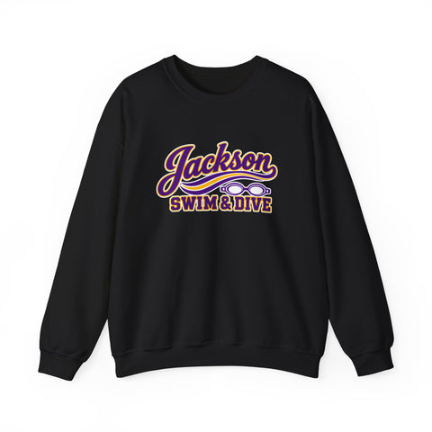 Jackson Polar Bears Swim & Dive Retro Wave Crewneck Sweatshirt