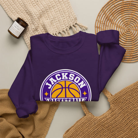 Jackson Polar Bears Basketball Retro Badge Crewneck Sweatshirt