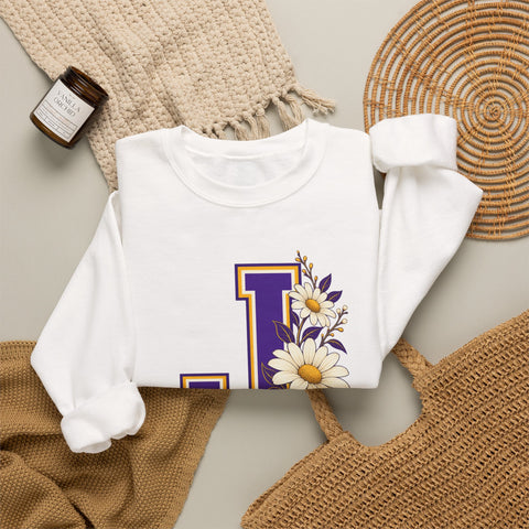 Jackson Polar Bears Daisy Monogram J Crewneck