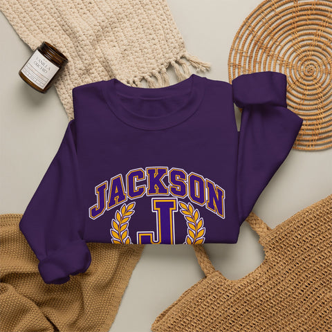 Jackson Polar Bears Wrestling Varsity J Crewneck Sweatshirt