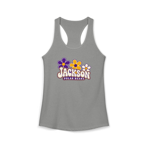Jackson Polar Bears Women’s Retro Daisies Racerback Tank