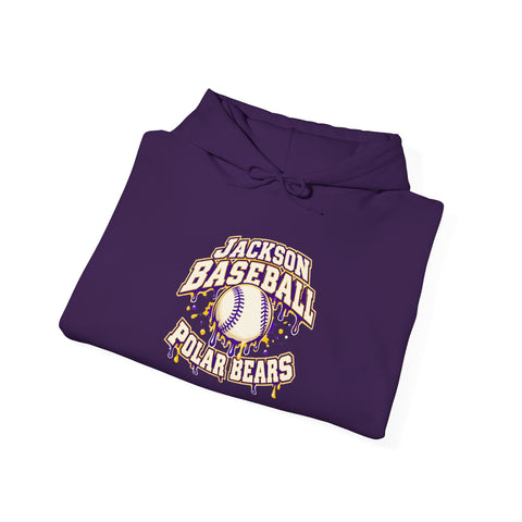 Jackson Polar Bears Baseball Drip Hoodie