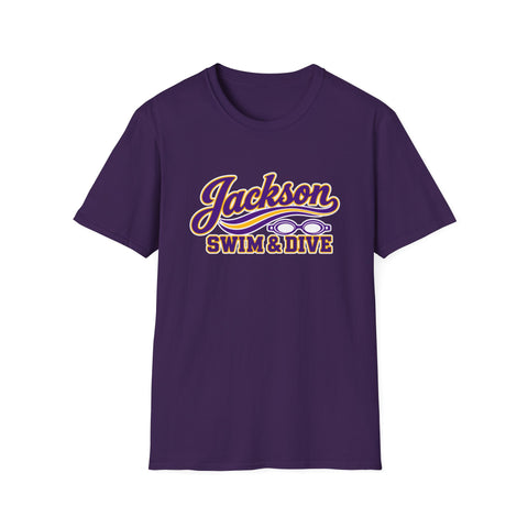 Jackson Polar Bears Swim & Dive Retro Wave T-Shirt