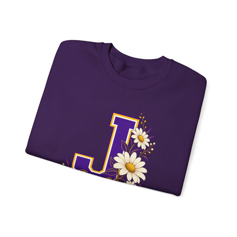 Jackson Polar Bears Daisy Monogram J Crewneck