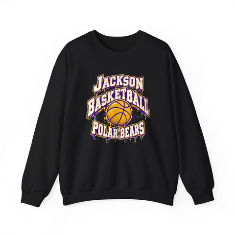 Jackson Polar Bears Basketball Drip Crewneck