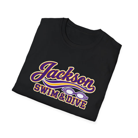 Jackson Polar Bears Swim & Dive Retro Wave T-Shirt