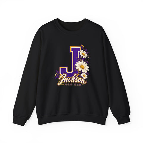 Jackson Polar Bears Daisy Monogram J Crewneck