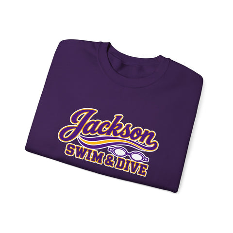 Jackson Polar Bears Swim & Dive Retro Wave Crewneck Sweatshirt