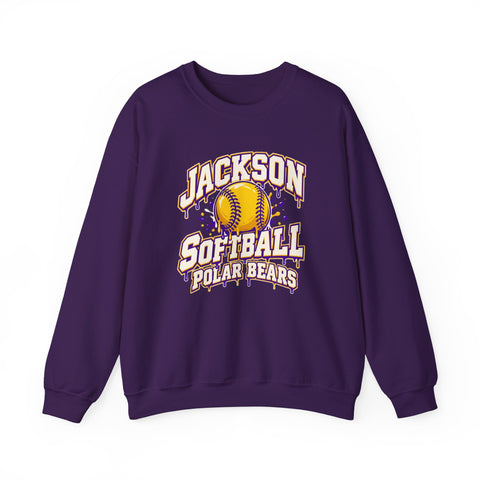 Jackson Polar Bears Softball Drip Crewneck