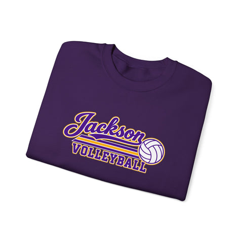 Jackson Polar Bears Volleyball Retro Script Crewneck Sweatshirt