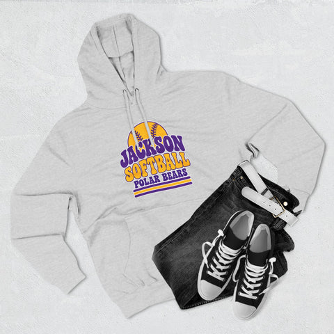 Jackson Polar Bears Softball Retro Type Hoodie
