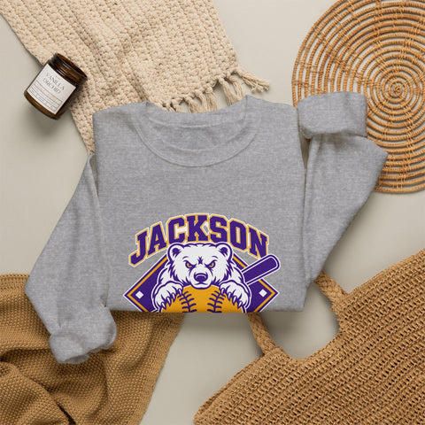 Jackson Polar Bears Softball Mascot Crewneck Sweatshirt