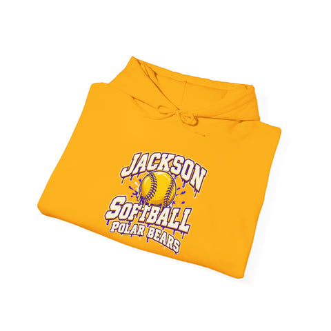 Jackson Polar Bears Softball Drip Hoodie