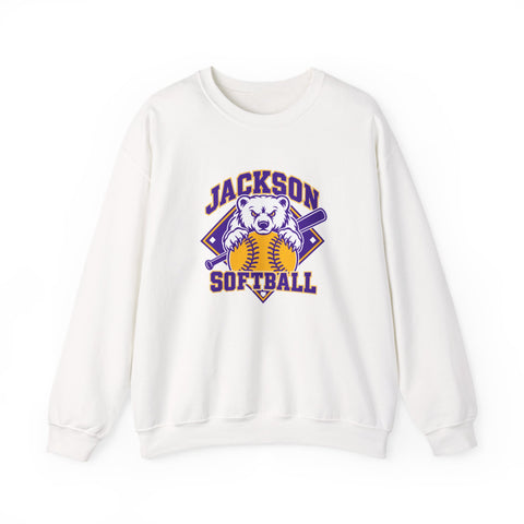 Jackson Polar Bears Softball Mascot Crewneck Sweatshirt