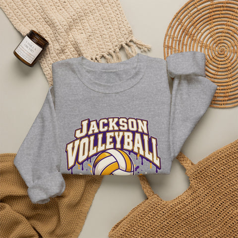 Jackson Polar Bears Volleyball Drip Crewneck