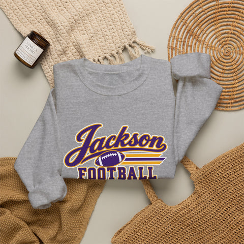 Jackson Polar Bears Football Retro Script Crewneck Sweatshirt