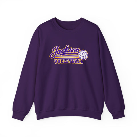 Jackson Polar Bears Volleyball Retro Script Crewneck Sweatshirt