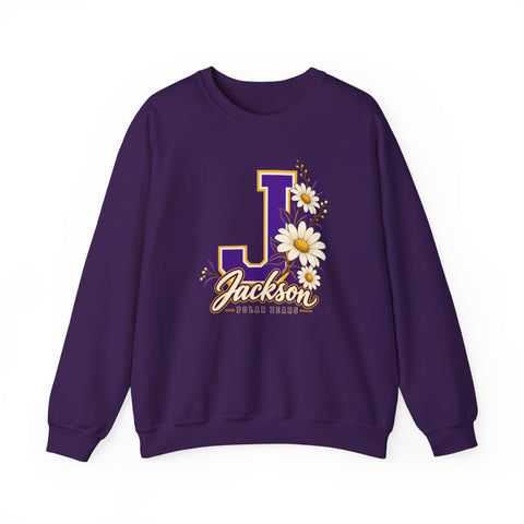 Jackson Polar Bears Daisy Monogram J Crewneck