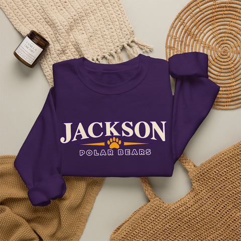 Jackson Polar Bears Classic Serif Paw Crewneck