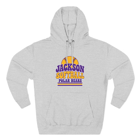 Jackson Polar Bears Softball Retro Type Hoodie