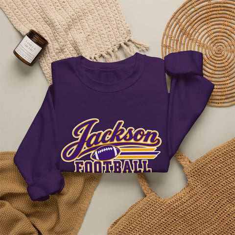 Jackson Polar Bears Football Retro Script Crewneck Sweatshirt