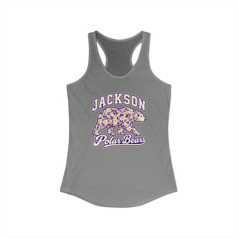 Jackson Polar Bears Women’s Floral Bear Racerback Tank