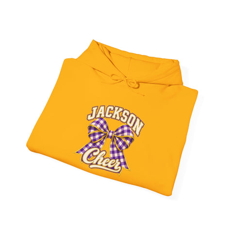 Jackson Polar Bears Cheerleading Gingham Bow Hoodie