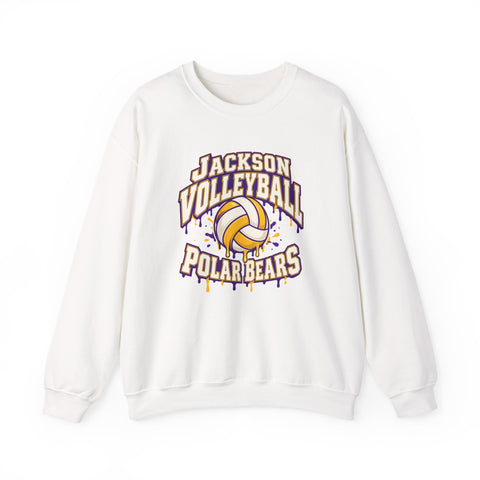 Jackson Polar Bears Volleyball Drip Crewneck